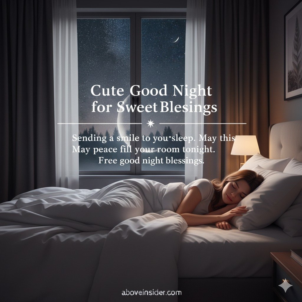 90+ Good Night Blessings, Prayers & Heartfelt Quotes for Peaceful Sleep 17 Cute Good Night Blessings images