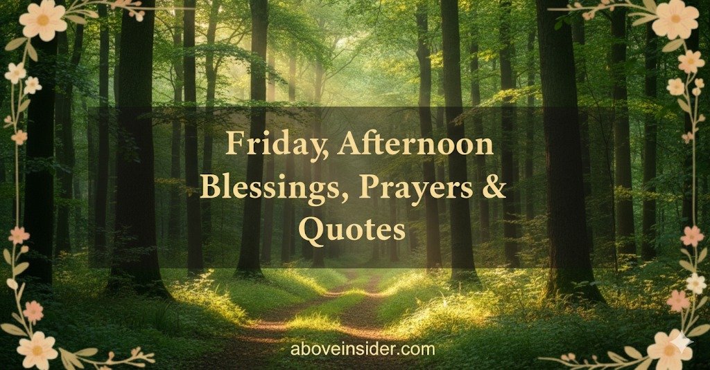Friday Afternoon Blessings, Prayers & Quotes