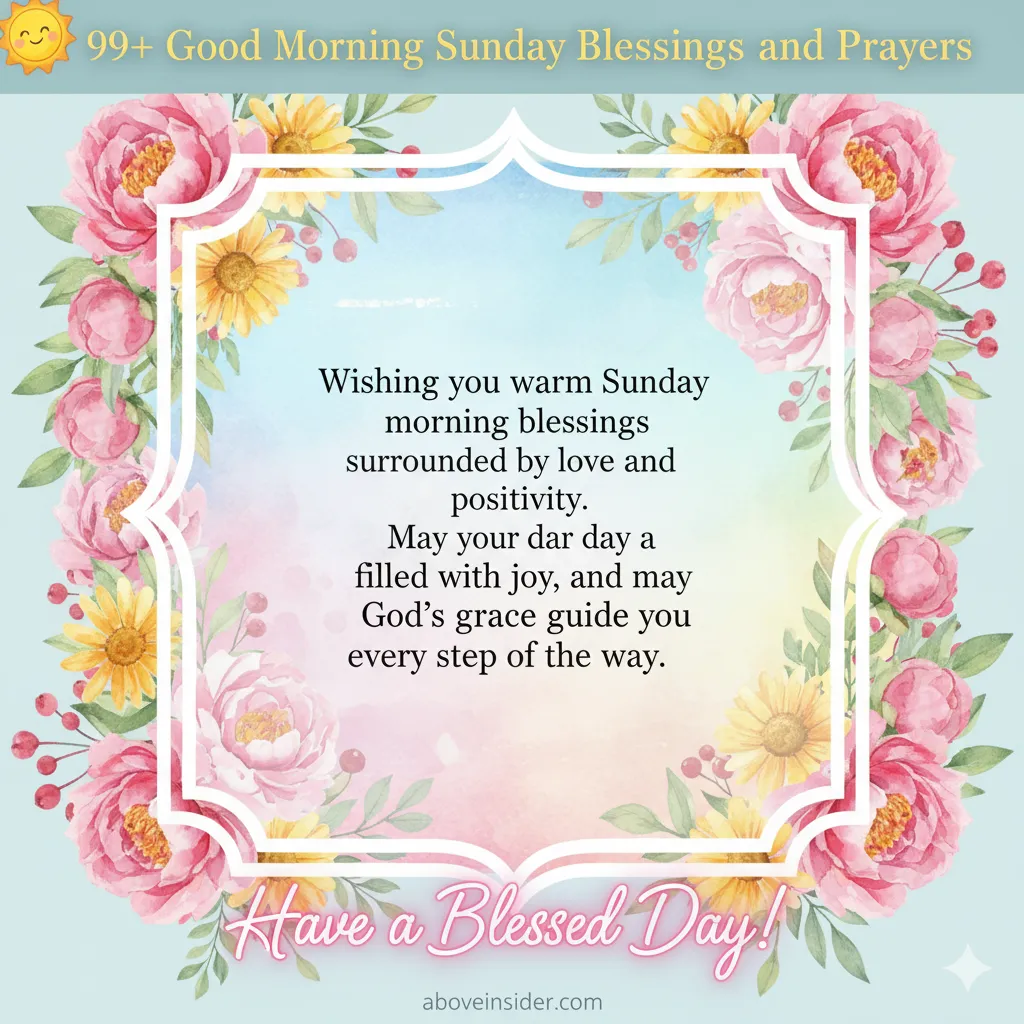 Good Morning Sunday Blessings and Prayers with Images