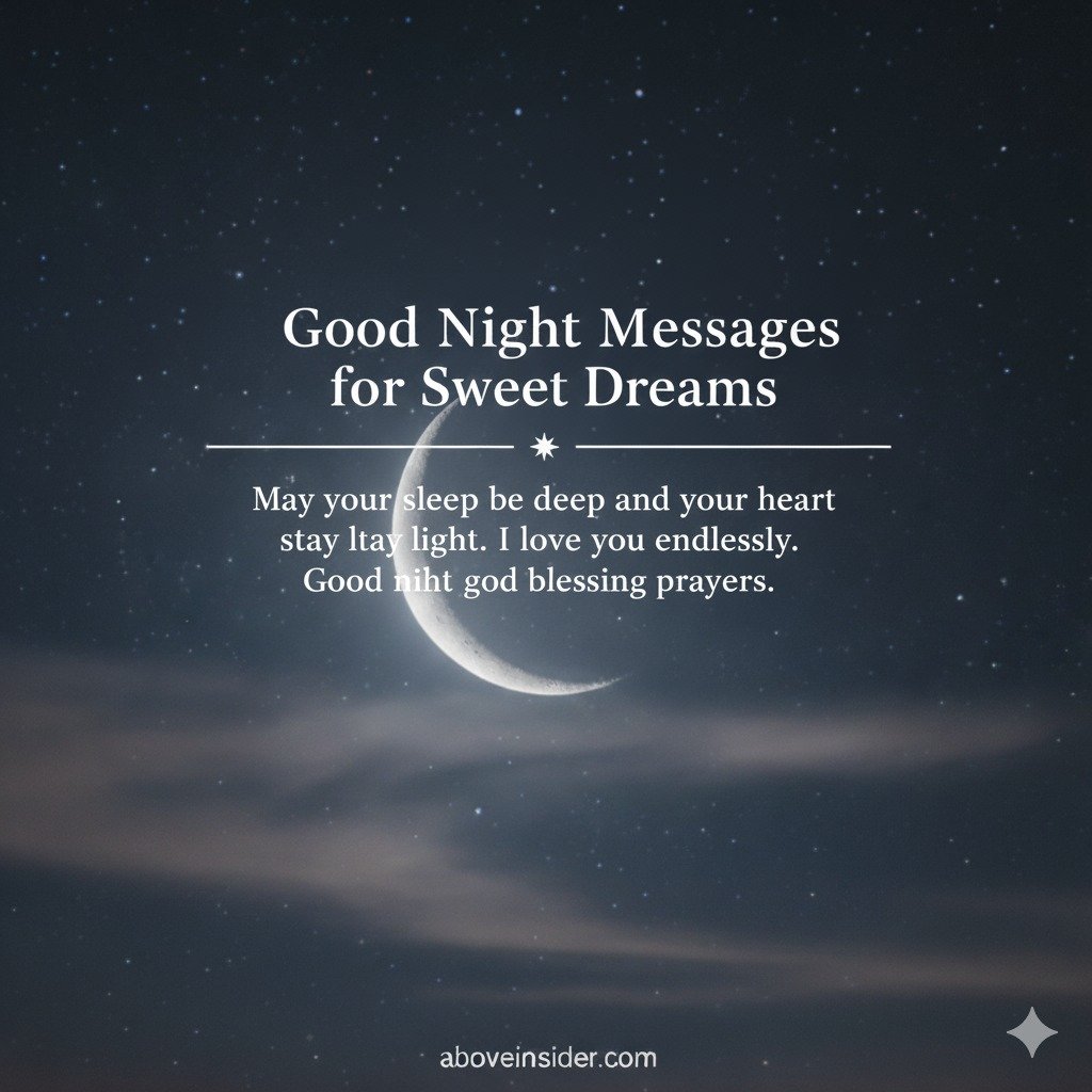 90+ Good Night Blessings, Prayers & Heartfelt Quotes for Peaceful Sleep 15 Good Night Messages for sweet dreams image