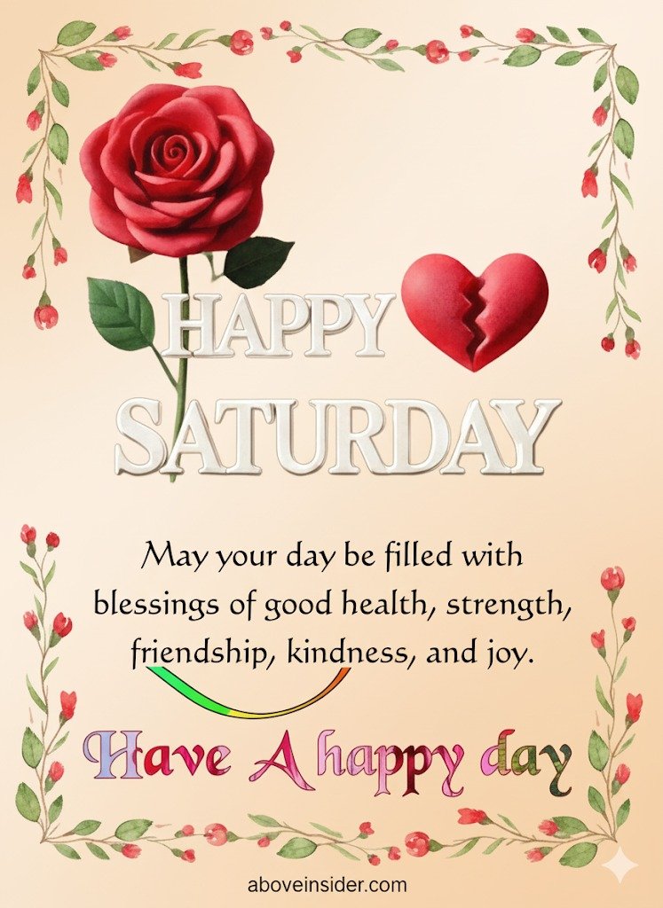 110+ Positive Saturday Blessings, Prayers, and Weekend Inspiration Quotes & Images 9 Happy Saturday Blessings Images