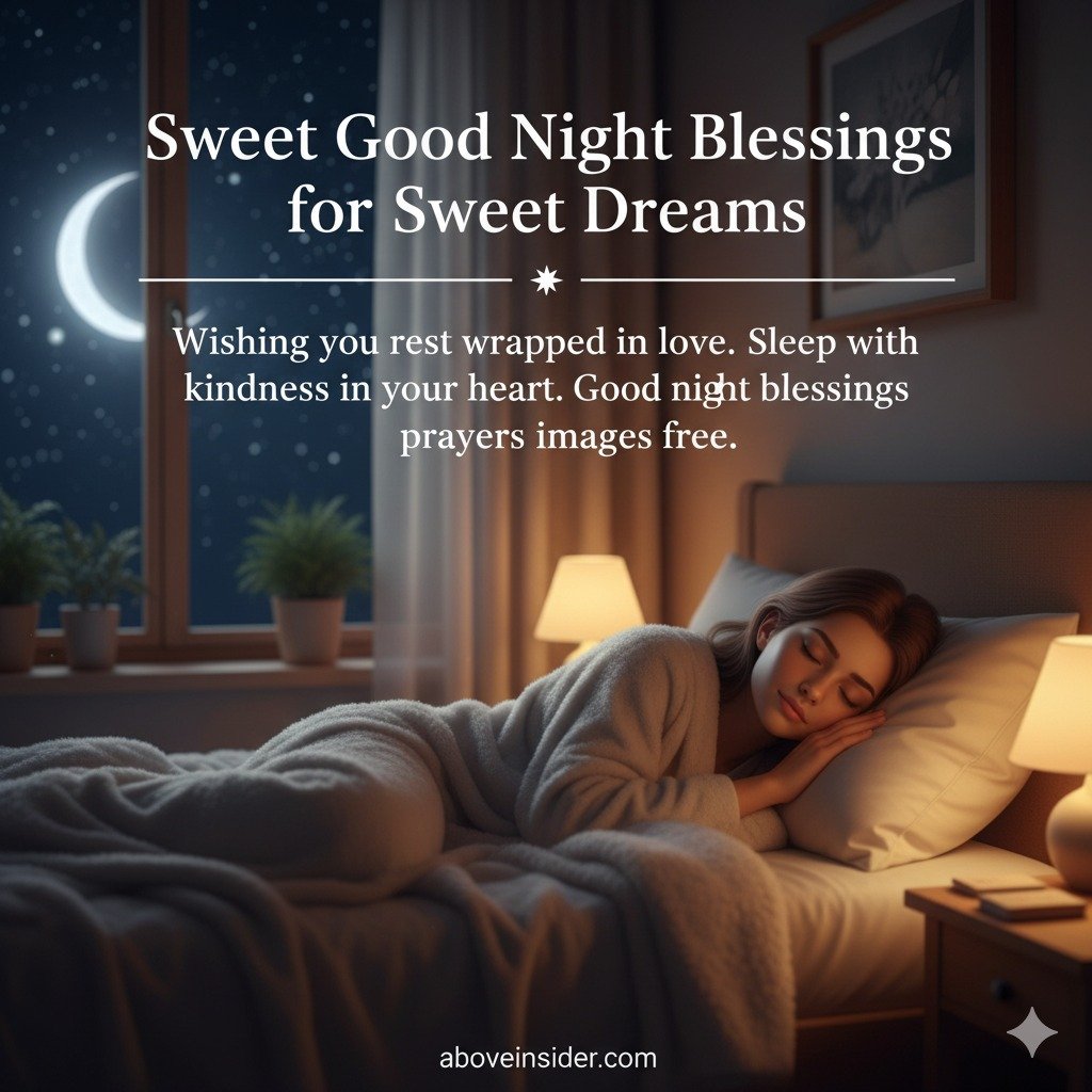 90+ Good Night Blessings, Prayers & Heartfelt Quotes for Peaceful Sleep 13 Sweet Good Night Blessings image