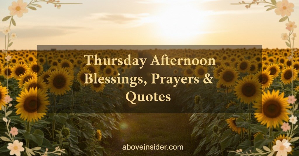 Thursday Afternoon Blessings, Prayers & Quotes