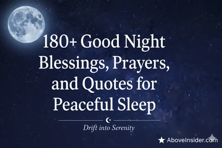 180+ Good Night Blessings, Prayers, and Quotes for Peaceful Sleep