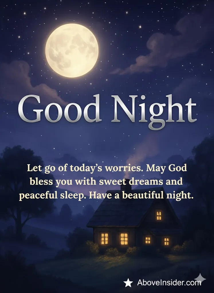 inspirational Good Night Blessings prayers images